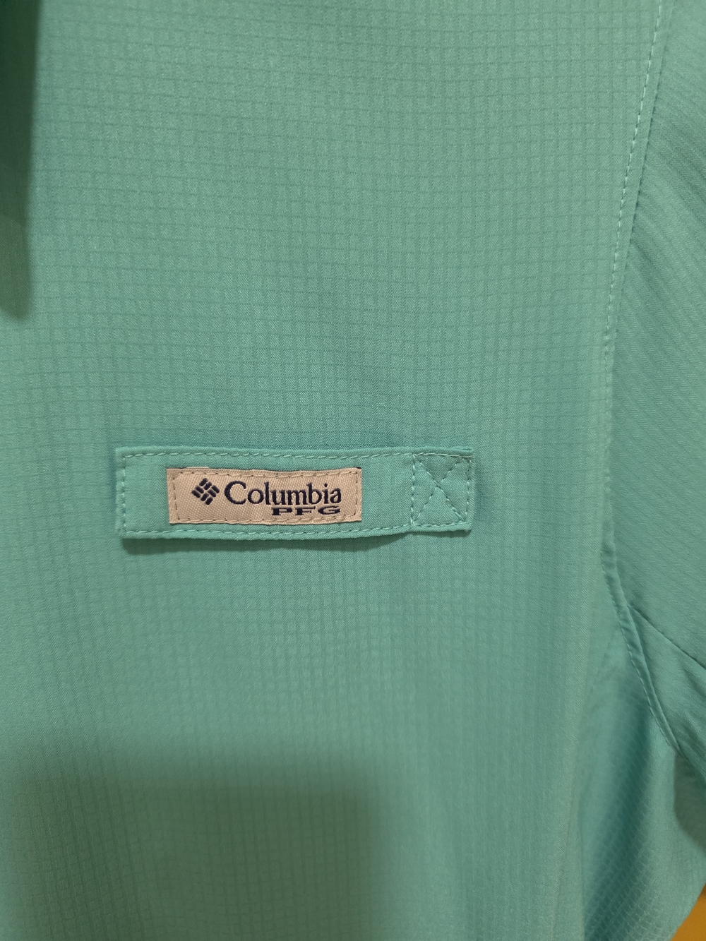 Columbia Women Teal Short Sleeve Button Shirt Size 8 - Picture 7 of 12